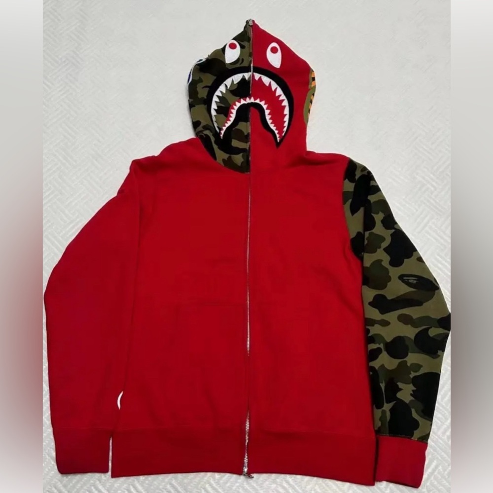 Bape Hoodie Red and Camo | NEED GONE
